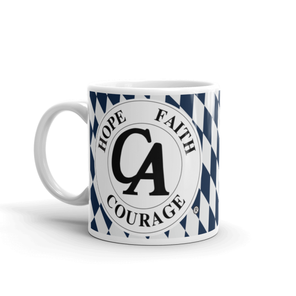 ETERNALLY GRATEFUL CHEQUERED - White glossy mug - Image 2