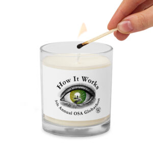 5th Annual Globathon Green Eye Glass jar soy wax candle