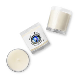 5th Annual Globathon Blue Eye Glass jar soy wax candle